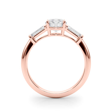 3 Stone Ring Round Center Tb Sides – Lab Diamond Ring in 18K Gold | Just Brilliant – view 10