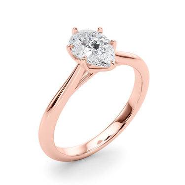 Pear Shape Solitaire Engagement Rings – Pear-Shaped Lab Diamond Engagement Ring in 18K Gold | Just Brilliant – view 12