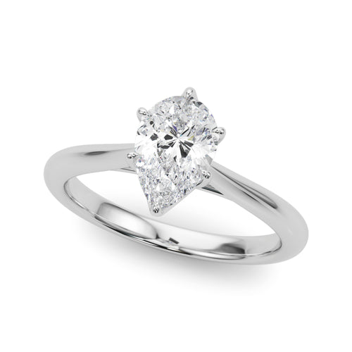 Pear Shape Solitaire Engagement Rings