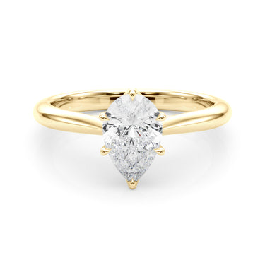 Pear Shape Solitaire Engagement Rings – Pear-Shaped Lab Diamond Engagement Ring in 18K Gold | Just Brilliant – view 7