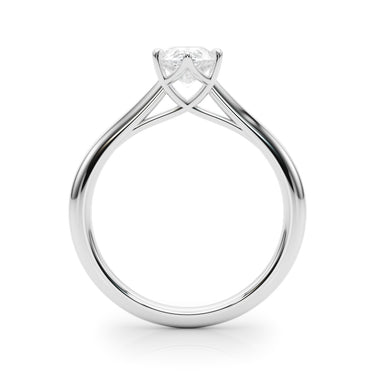 Pear Shape Solitaire Engagement Rings – Pear-Shaped Lab Diamond Engagement Ring in 18K Gold | Just Brilliant – detail view