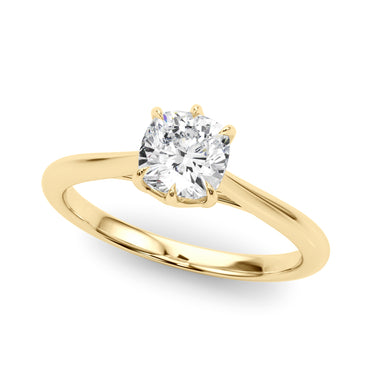 Solitaire 7X7 Cushion – Cushion Lab Diamond Jewelry in 18K Gold | Just Brilliant – side view