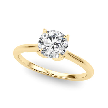 Solitaire Round Engagment – Round Lab Diamond Jewelry in 18K Gold | Just Brilliant – side view
