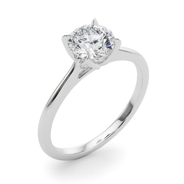Solitaire Round Engagment – Round Lab Diamond Jewelry in 18K Gold | Just Brilliant – lifestyle view