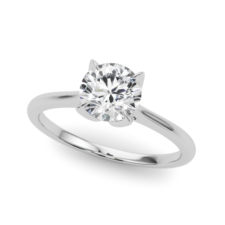 Solitaire Round Engagment – Radiant Lab Diamond Jewelry in 18K Gold | Just Brilliant