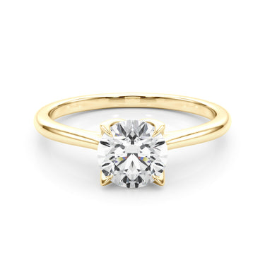 Solitaire Round Engagment – Round Lab Diamond Jewelry in 18K Gold | Just Brilliant – view 7
