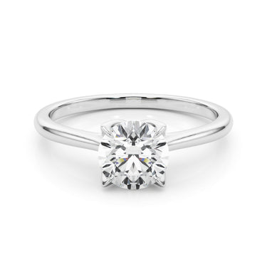 Solitaire Round Engagment – Round Lab Diamond Jewelry in 18K Gold | Just Brilliant – close-up view