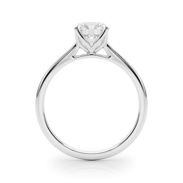 Solitaire Round Engagment – Round Lab Diamond Jewelry in 18K Gold | Just Brilliant – detail view