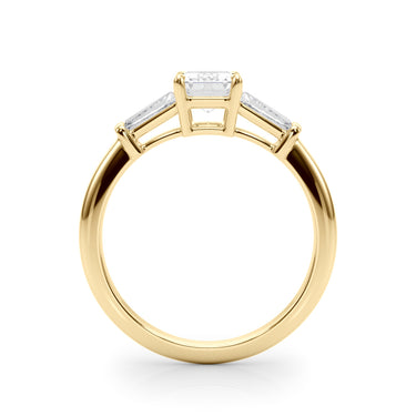 Tapered Baguette 3-Stone Emerald Cut Engagement Ring – Baguette Emerald Engagement Ring in 18K Gold | Just Brilliant – ang...