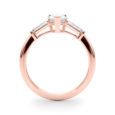3-Stone Pear & Baguette Engagement Ring – Baguette Lab Diamond Engagement Ring in 18K Gold | Just Brilliant – view 10