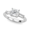 3 Stone Ring Sq Center Tb Sides – Baguette Lab Diamond Ring in 18K Gold | Just Brilliant