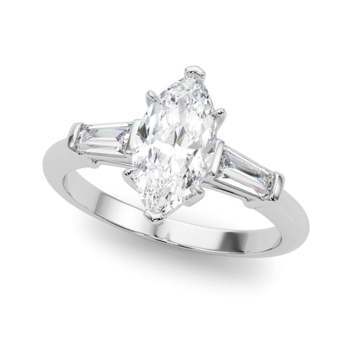3 STONE RING MQ CTR TB SIDES