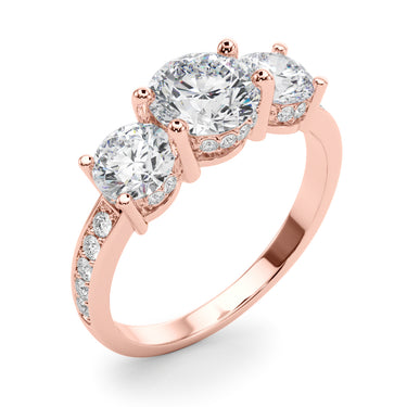 3 Stone Hidden Halo Plus – Lab Diamond Jewelry in 18K Gold | Just Brilliant – view 12