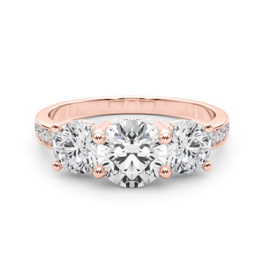 3 Stone Hidden Halo Plus – Lab Diamond Jewelry in 18K Gold | Just Brilliant – view 11