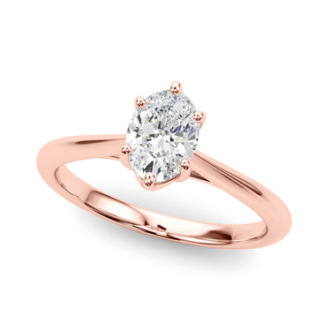 Solitaire Oval Engagement Ring – Oval Lab Diamond Engagement Ring in 18K Gold | Just Brilliant – view 9