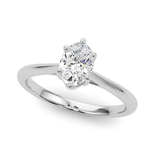 Solitaire Oval Engagement Ring
