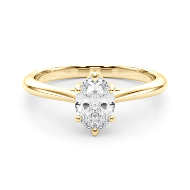 Solitaire Oval Engagement Ring – Oval Lab Diamond Engagement Ring in 18K Gold | Just Brilliant – view 7