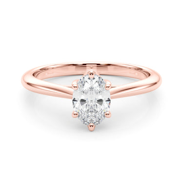 Solitaire Oval Engagement Ring – Oval Lab Diamond Engagement Ring in 18K Gold | Just Brilliant – view 11