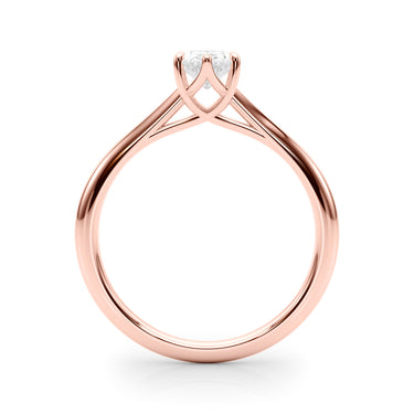 Solitaire Oval Engagement Ring – Oval Lab Diamond Engagement Ring in 18K Gold | Just Brilliant – view 10