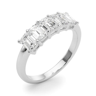 5-Stone Emerald Cut Wedding Bands – Emerald Cut Emerald Wedding Band in 18K Gold | Just Brilliant – lifestyle view