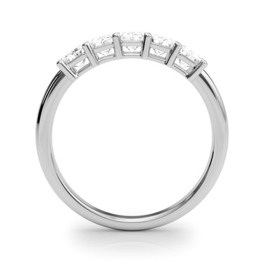 5-Stone Emerald Cut Wedding Bands – Emerald Cut Emerald Wedding Band in 18K Gold | Just Brilliant – detail view