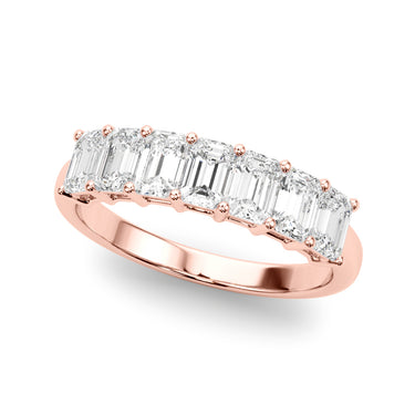 7-Stone Emerald Cut Wedding Band – Emerald Cut Emerald Wedding Band in 18K Gold | Just Brilliant – view 9