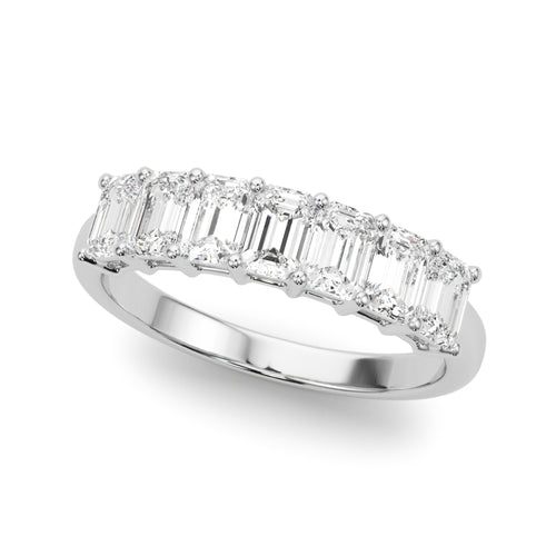 7-Stone Emerald Cut Wedding Band