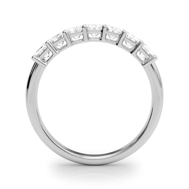 7-Stone Emerald Cut Wedding Band – Emerald Cut Emerald Wedding Band in 18K Gold | Just Brilliant – detail view