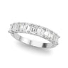 Emerald Cut Shared Prong Wedding Band – Emerald Cut Emerald & Lab Diamond Wedding Band in 18K Gold | Just Brilliant