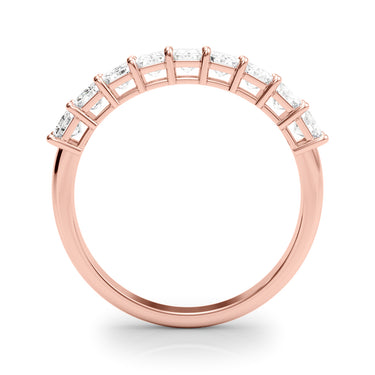 Emerald Cut Shared Prong Wedding Band – Emerald Cut Emerald Wedding Band in 18K Gold | Just Brilliant – view 10