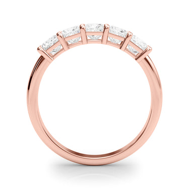 5-Stone Princess Cut Wedding Band – Princess Cut Lab Diamond Wedding Band in 18K Gold | Just Brilliant – view 10