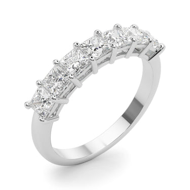 Shared Prong Princess Cut Wedding Bands – Princess Cut Lab Diamond Wedding Band in 18K Gold | Just Brilliant – lifestyle view