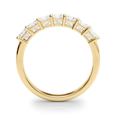 Shared Prong Princess Cut Wedding Bands – Princess Cut Lab Diamond Wedding Band in 18K Gold | Just Brilliant – angle view
