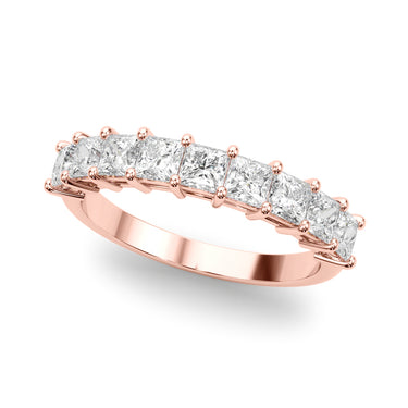 9-Stone Princess Cut Wedding Band – Princess Cut Lab Diamond Wedding Band in 18K Gold | Just Brilliant – view 9