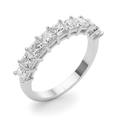 9-Stone Princess Cut Wedding Band – Princess Cut Lab Diamond Wedding Band in 18K Gold | Just Brilliant – lifestyle view