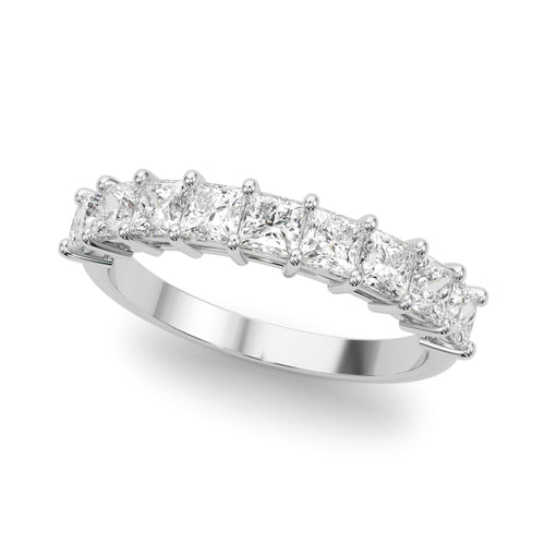 9-Stone Princess Cut Wedding Band
