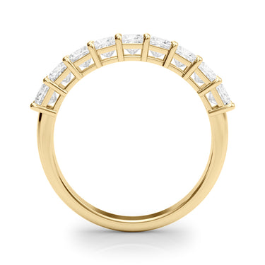 9-Stone Princess Cut Wedding Band – Princess Cut Lab Diamond Wedding Band in 18K Gold | Just Brilliant – angle view