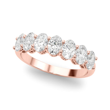 7-Stone Oval Shared Prong Band – Oval Lab Diamond Band in 18K Gold | Just Brilliant – view 9