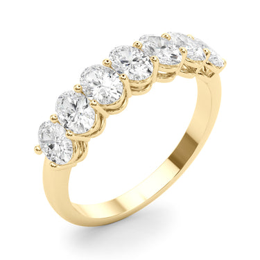 7-Stone Oval Shared Prong Band – Oval Lab Diamond Band in 18K Gold | Just Brilliant – view 8