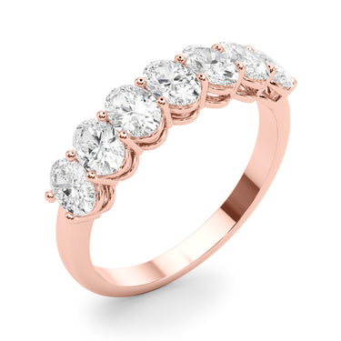 7-Stone Oval Shared Prong Band – Oval Lab Diamond Band in 18K Gold | Just Brilliant – view 12
