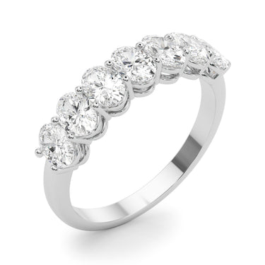 7-Stone Oval Shared Prong Band – Oval Lab Diamond Band in 18K Gold | Just Brilliant – lifestyle view