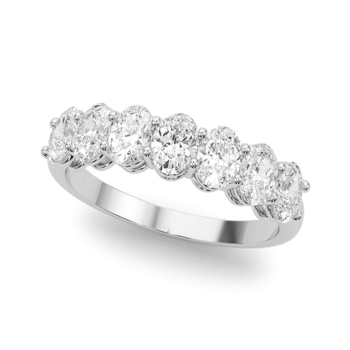 7-Stone Oval Shared Prong Band