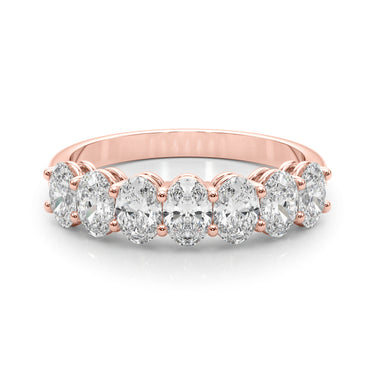 7-Stone Oval Shared Prong Band – Oval Lab Diamond Band in 18K Gold | Just Brilliant – view 11