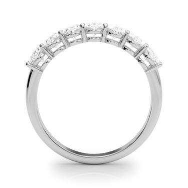 7-Stone Oval Shared Prong Band – Oval Lab Diamond Band in 18K Gold | Just Brilliant – detail view