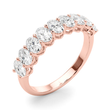 9-Stone Shared Prong Oval Wedding Band – Oval Lab Diamond Wedding Band in 18K Gold | Just Brilliant – view 12