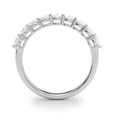9-Stone Shared Prong Oval Wedding Band – Oval Lab Diamond Wedding Band in 18K Gold | Just Brilliant – detail view