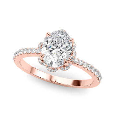 Engagement Ring Oval Cent – Oval Lab Diamond Engagement Ring in 18K Gold | Just Brilliant – view 9