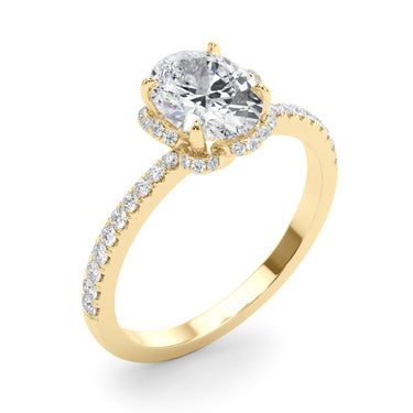 Engagement Ring Oval Cent – Oval Lab Diamond Engagement Ring in 18K Gold | Just Brilliant – view 8