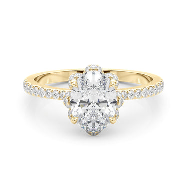 Engagement Ring Oval Cent – Oval Lab Diamond Engagement Ring in 18K Gold | Just Brilliant – view 7