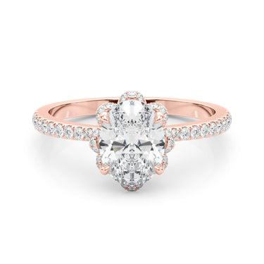 Engagement Ring Oval Cent – Oval Lab Diamond Engagement Ring in 18K Gold | Just Brilliant – view 11